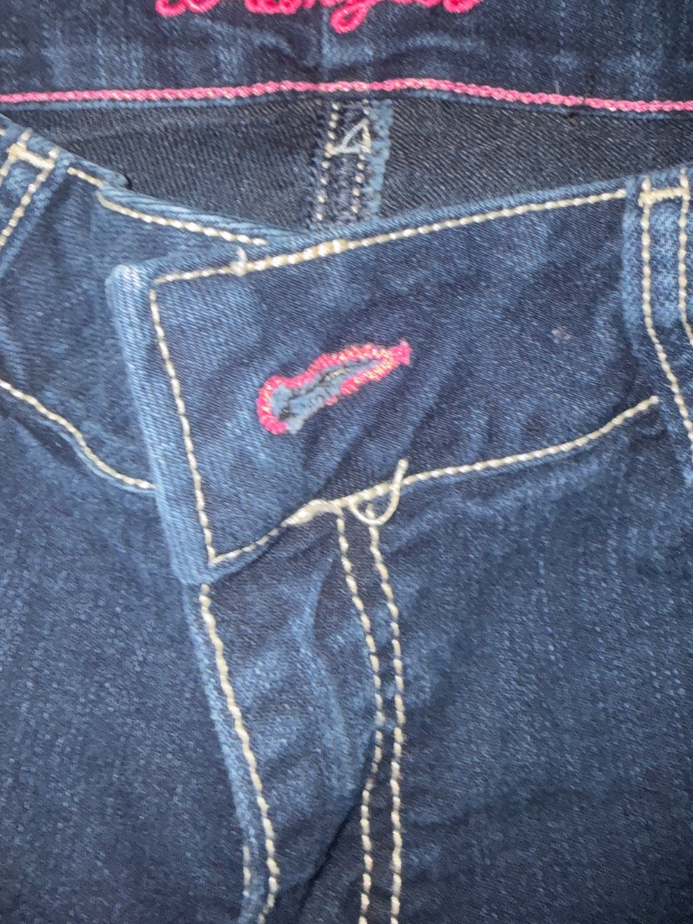 Wrangler Dark Blue Skinny Jeans with Embroidered Back Pockets - Picture 5 of 5